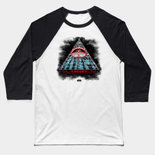 Pyramid Alien Invader Baseball T-Shirt